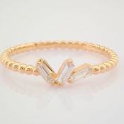 14K White Gold Diamond Ring (Total 0.14 Ct. Stone)