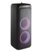 (5D) 2x Items. 1x Audial High Powered Party Speaker HW025 Black. ( With Power Lead, Remote & Audio