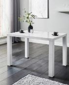 (P) RRP £329. Halo High Gloss Rectangular Dining Table (IX080PS). (H.76 x W.120 x L.80cm).