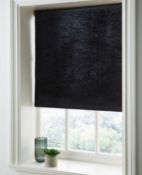 (5F) 133 4x Items. 1x Crushed Velvet Roller Blind Charcoal (120x160cm) RRP £39. 1x Woven Easy Fit L