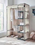 (5D) 3x Items. 1x N Brown Group PLC Covered Double Wardrobe (IX594) H175x W116x D54cm). 1x Metal Wa