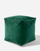 (4E) 4x Items. 1x Opulence Cube Forest Green RRP £39 (BR301PS). 1x Chenille Bean Bag Cream (ZH5202)