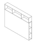 (P) Black Ash EF / Henderson Storage Double Headboard 007 xx 8741 (SG855)