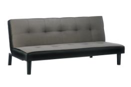 (P) RRP £165. Birlea Aurora Sofa Bed Grey Velvet (AURSBGRV). As Sofa: Height:78cm, Depth:94cm, Leng