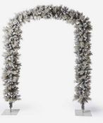 (4M) RRP £159. 7.5ft Grey Glitter Silver Tipped Fir Artificial Tree Arch