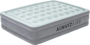 (5A) RRP £129.99 AlwayzAire Airbed Inflatable Mattress Queen With Built In Dual Pump. (L203x W152x