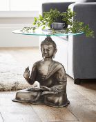 (4L) RRP £129. Buddha Side Table (IX456)