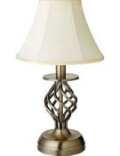 (4N) 5x Items. 2x Twist Acrylic Table Lamp RRP £39 Each (YW835PS). 1x Leopard Base Table Lamp RRP