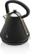 (5C) 14x Items. 1x Swan Gatsby Collection 1.7L Kettle Black / Gold RRP £50 (Appears As New). 8x Mix
