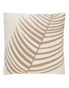 (4H) 7x Ember Palm Leaf Cushion Taupe RRP £8.99 Each (45x45cm). All Units Are New.