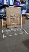 (4M) Head Frame & Foot Frame (Only) From Sophia King Size Bed White.
