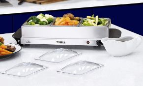 (4I) 2x Items. 1x Tower 3 Tray Buffet Server & Plate Warmer (E322N) RRP £29.99. 1x Swan Gatsby Co