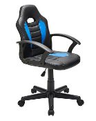 (4P) 2x Items. 1x Madison Mid-Back Faux Leather Racing Chair RRP £69 (JG585NP). 1x Aurora Barstool