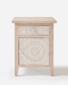 (4K) RRP £139. Anya Side Table – White Wash. (IX830NP)