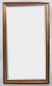 Large Mahogany Bevelled Glass Mirror 71 x 124 cm