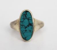 Silver Oval Quartz Ring
