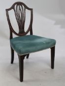 English Mahogany Hepplewhite Shield Back Chair c.1790