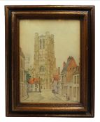 St Omer 1918 Watercolour by George Salway Nicol (1878-1930)