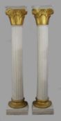 Pair of Painted Fibreglass Columns