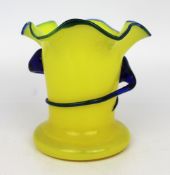 Vintage Yellow Art Glass Vase