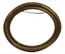 Late 19th c. Gilt Oval Picture Frame