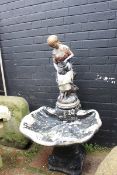Heavy Figural Garden Fountain