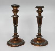 Pair of Antique Sheffield Plate Candlesticks c.1830