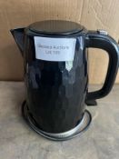 Russell Hobbs Honeycomb Black Plastic Kettle. RRP £30.00 - Grade U