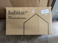 Habitat 2 Tier Deluxe Dish Rack. RRP £30.00 - Grade U
