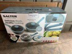 Salter Naturals Advanced 3 Piece Non Stick Aluminium Pan Set. RRP £75.00 - Grade U