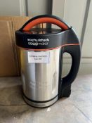 Morphy Richards 48822 Soup maker, Stainless Steel, 1000 W, 1.6 litres. RRP £59.99 - Grade U