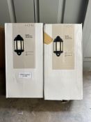 Home Hendon Black PIR Half Lantern Security Light. RRP £40.00 - Grade U