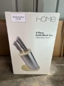 Argos Home 5 Piece Knife Block Set. RRP £25.00 - Grade U