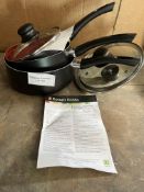 Russell Hobbs Red Stone Aluminium 3 Piece Pan Set. RRP £30 - Grade U