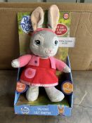 Beatrix Potter Peter Rabbit Talking Lily TV 24cm Soft Toy. RRP £19.99 - grade U