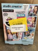 Studio Creator INF 005 Selfie Ring Light, White. RRP £14.99 - Grade U