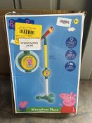 Peppa Pig Sing Along Microphone Stand. RRP £24.99 - Grade U