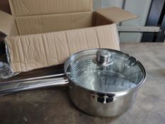 22cm Stainless Steel Chip Pan. RRP £22-Grade U
