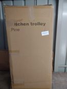 Kitchen troley pine. RRP £80 -Grade U