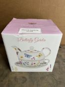 The Leonardo Collection JNS_477620 LP94471 Butterfly Garden Tea for One Set. RRP £17.99 - GRADE U