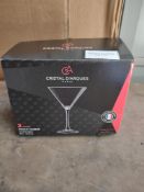 Cristal DÕArques P506388 Set of 2 Glass Martini Cocktail Glasses. RRP £9.99 - GRADE U