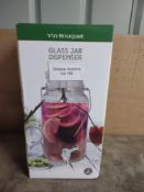 Glass dispenser for juices or any other drink. RRP £16.99 - GRADE U