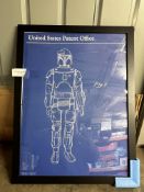 Large Picture Frame With Star Wars Poster. RRP £30 - Grade U