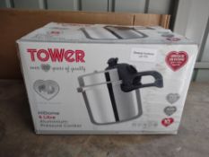 Tower 6L Stainless Steel Pressure Cooker. RRP £65.00 - GRADE U