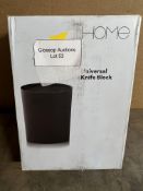 Argos Home Universal Knife Block - Black. RRP £18.50 - GRADE U