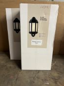 Black Outdoor Security Lights - External Wall Light x 2. RRP £40.00 - GRADE U