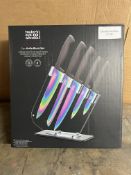 Taylors Eye Witness 5 Piece Iridescent Kitchen Knife Block. RRP £35.00 - GRADE U