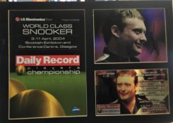 Autographed Jimmy White Mounted Programme Montage.