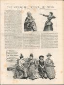 The Guildhall School Of Music Antique 1889 Newspaper