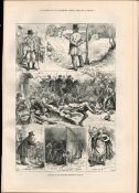 Sketches Of Disturbed Ireland 1880 Antique Newspaper